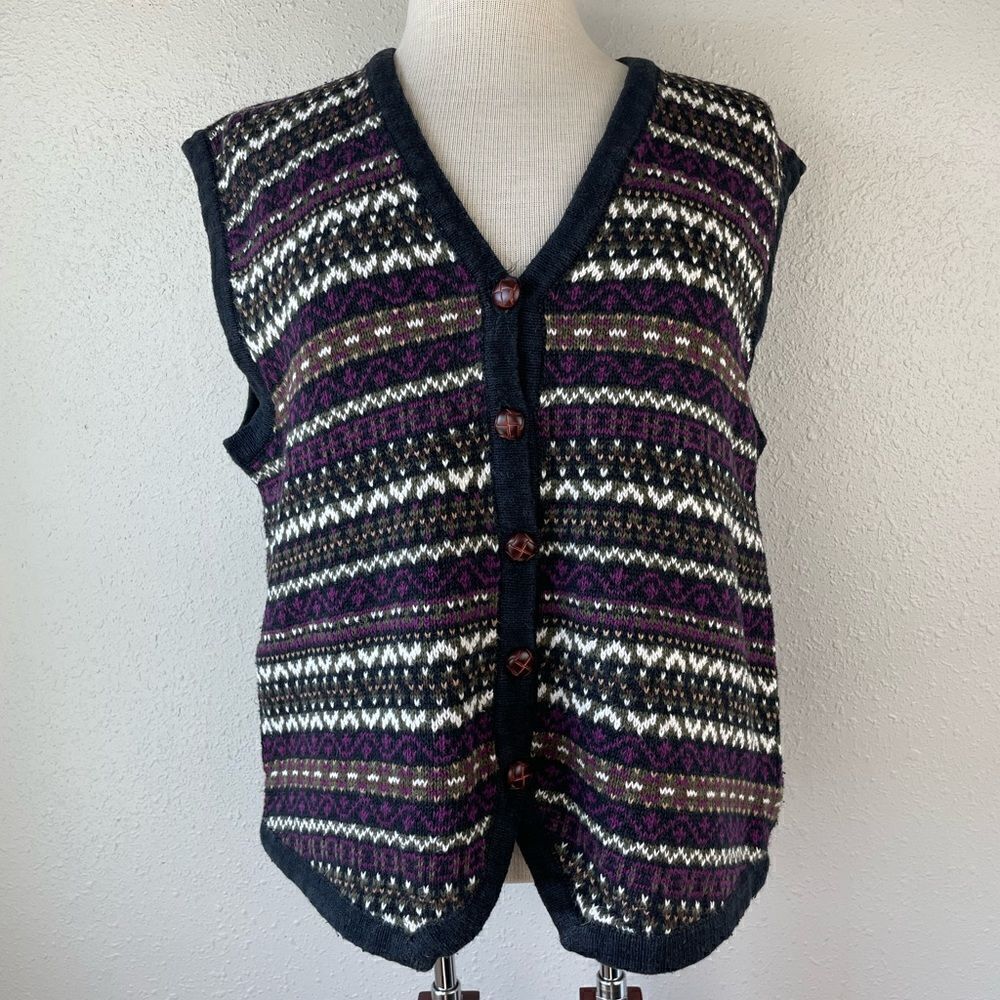 Northern Isles Cardigan Sweater Size L EUC